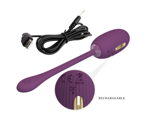 Заказать Фиолетовое виброяйцо с электростимуляцией Doreen