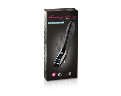 Заказать Вибратор с электростимуляцией Sizzling Simon Black Edition - 27 см.