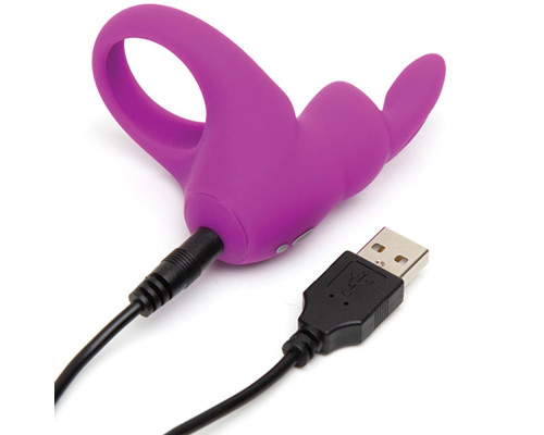 Заказать Фиолетовое эрекционное виброкольцо Happy Rabbit Rechargeable Rabbit Cock Ring