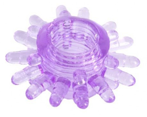 Заказать Фиолетовое гелевое эрекционное кольцо с шипиками