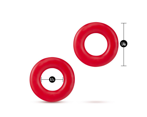 Заказать Набор из 2 красных эрекционных колец Stay Hard Donut Rings