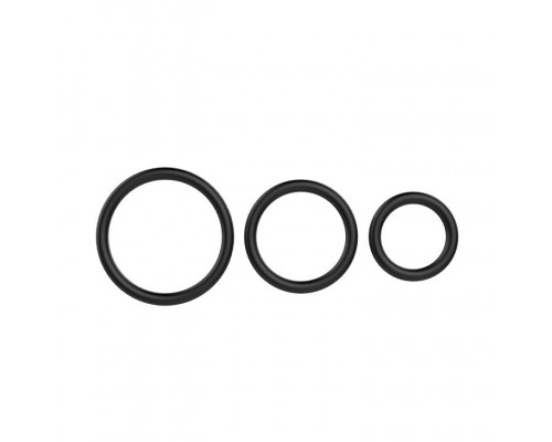 Заказать Набор из 3 чёрных колец различного диаметра