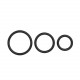 Заказать Набор из 3 чёрных колец различного диаметра