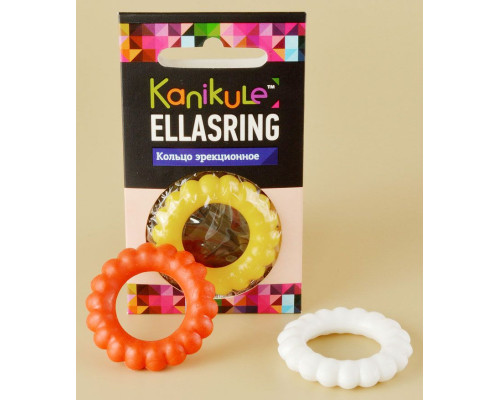 Цветное рельефное эрекционное кольцо Ellasring