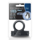Черное эрекционное кольцо с подхватом мошонки на кнопках VS6