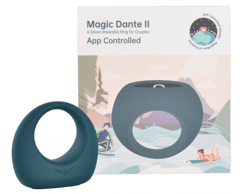 Заказать Бирюзовое эрекционное smart-кольцо Magic Motion Dante II