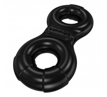 Чёрное эрекционное виброкольцо Eight