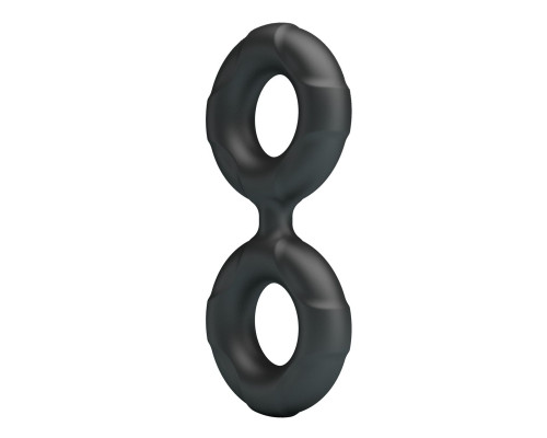 Черное двойное эрекционное кольцо Radwan