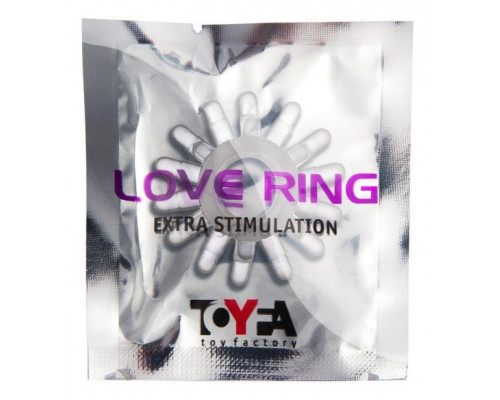 Прозрачное гелевое эрекционное кольцо с шипиками