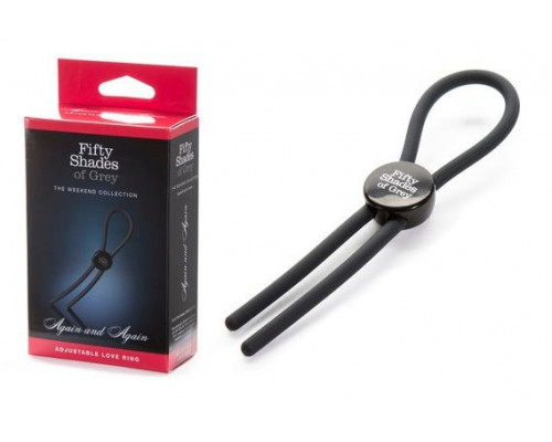 Заказать Тёмно-серое эрекционное кольцо с зажимом Again and Again Adjustable Cock Ring