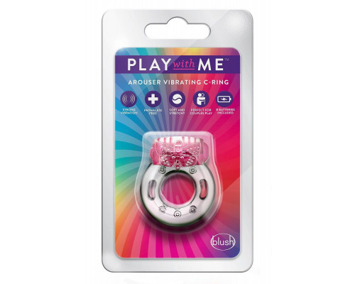 Заказать Розовое эрекционное виброкольцо Arouser Vibrating C-Ring