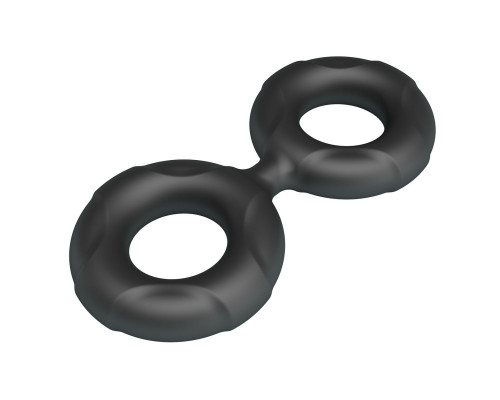 Черное двойное эрекционное кольцо Radwan