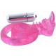 Заказать Розовая вибронасадка со стимулятором клитора  Язычок