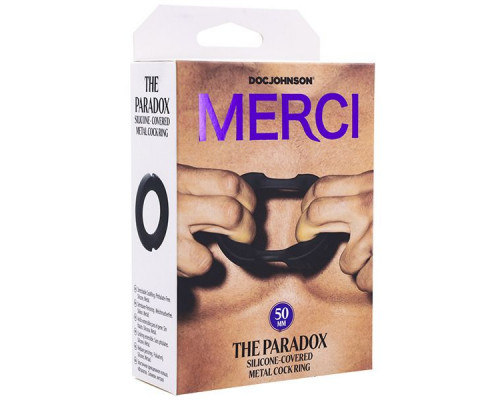 Черное эрекционое кольцо Merci The Paradox 50mm