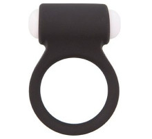 Чёрное эрекционное виброкольцо LIT-UP SILICONE STIMU RING 3 BLACK