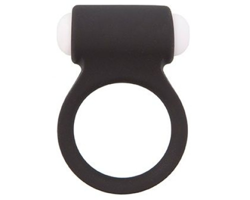 Чёрное эрекционное виброкольцо LIT-UP SILICONE STIMU RING 3 BLACK