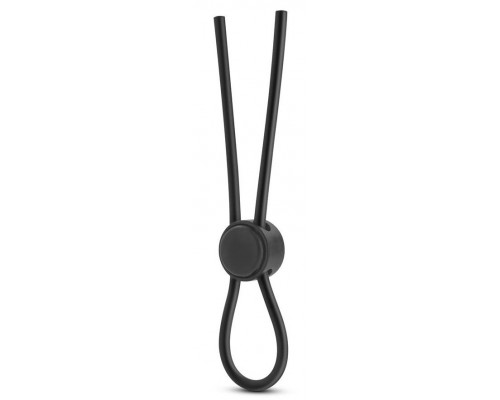 Заказать Черное силиконовое лассо на пенис SILICONE LOOP COCK RING