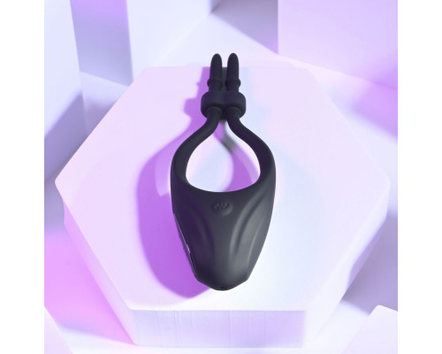 Черное эрекционное вибролассо Perfect Fit