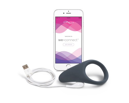 Заказать Чёрное эрекционное виброкольцо We-vibe Verge