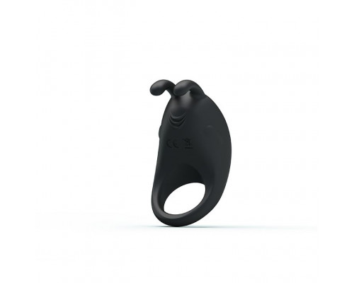 Заказать Чёрное эрекционное кольцо с вибрацией Rabbit Vibrator
