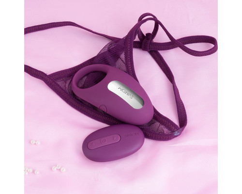 Заказать Фиолетовое эрекционное кольцо Winni с вибрацией и пультом ДУ