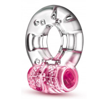 Розовое эрекционное виброкольцо Arouser Vibrating C-Ring