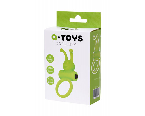 Заказать Зеленое эрекционное виброкольцо на пенис Cock Ring