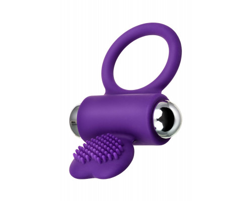 Заказать Фиолетовое виброкольцо с ресничками JOS PERY