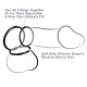Заказать Набор из трех черных эрекционных колец Silicone 3-Ring Stamina Set