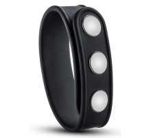 Черное эрекционное кольцо на кнопках