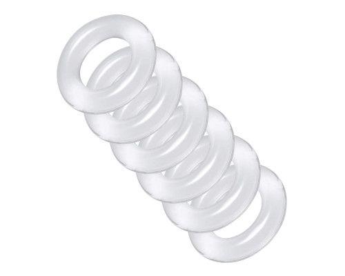 Заказать Комплект из 6 прозрачных эрекционных колец Ring Master Custom Ball Stretcher Kit