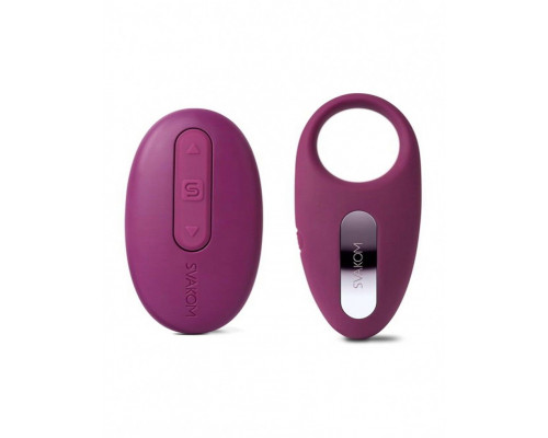 Заказать Фиолетовое эрекционное кольцо Winni с вибрацией и пультом ДУ