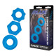 Заказать Комплект из трех голубых колец для эрекции 3-Pack Nuts   Bolts Stretch Cock Ring Set