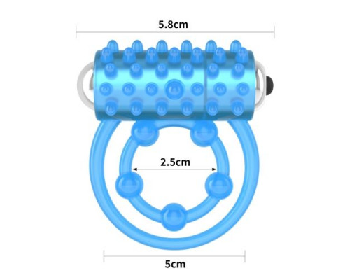 Заказать Голубое, светящееся в темноте виброкольцо Lumino Play Vibrating Penis Ring