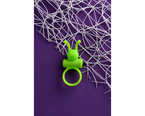 Заказать Зеленое эрекционное виброкольцо на пенис Cock Ring