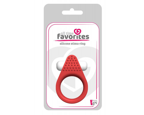 Заказать Красное эрекционное кольцо LIT-UP SILICONE STIMU RING 1 RED