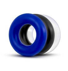 Набор из 3 разноцветных колец Stay Hard Donut Rings