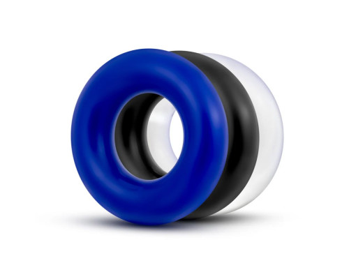 Набор из 3 разноцветных колец Stay Hard Donut Rings