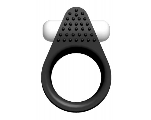 Заказать Чёрное эрекционное кольцо LIT-UP SILICONE STIMU RING 1 BLACK