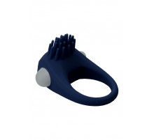 Синее эрекционное виброкольцо STIMU RING