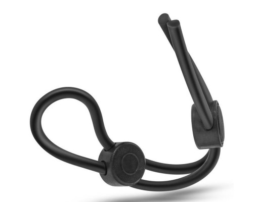 Заказать Черное двойное эрекционное лассо Silicone Double Loop Cock Ring