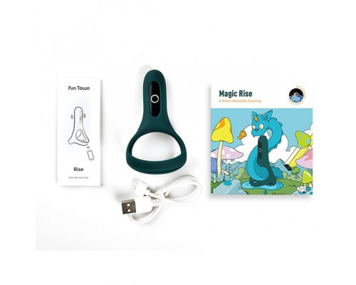 Заказать Изумрудное виброкольцо Magic Motion Rise с подхватом мошонки