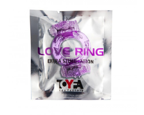 Заказать Фиолетовое виброкольцо с двумя вибропульками