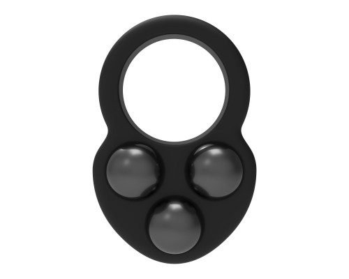 Черное эрекционное кольцо с утяжелителями