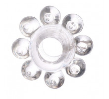 Прозрачное гелевое эрекционное кольцо-цветок