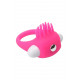 Заказать Розовое эрекционное кольцо с щеточкой LIT-UP SILICONE STIMU RING 5