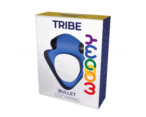 Синее эрекционное кольцо Wooomy Tribeс с вибрацией Синее эрекционное кольцо Wooomy Tribeс с вибрацией