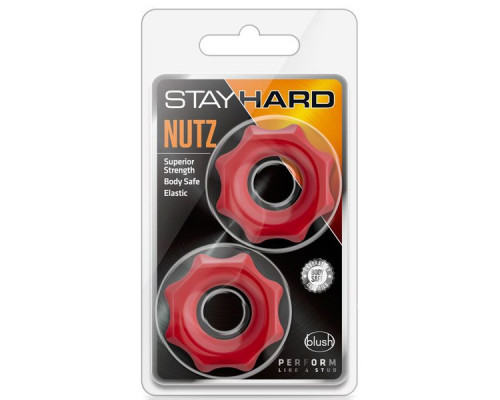 Заказать Набор из 2 красных фигурных эрекционных колец NUTZ