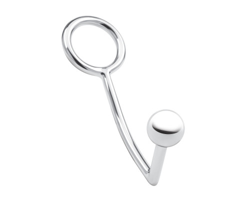 Кольцо на пенис с анальным стимулятором Stainless Steel Anal Hook   Cock Ring