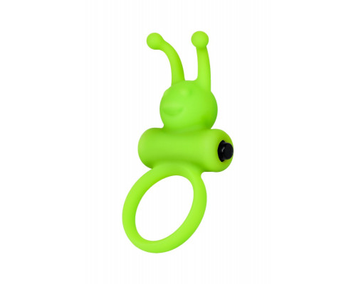 Заказать Зеленое эрекционное виброкольцо на пенис Cock Ring